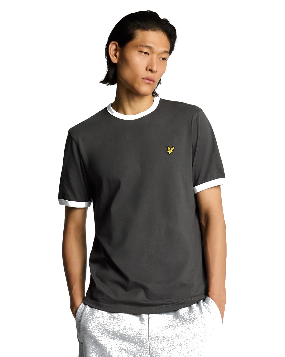 Lyle & Scott Men's Ringer T-Shirt - Gunmetal - 1XL