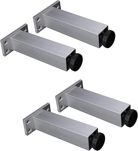 Silente antideslizante ajustable cama cama cama refuerzo lateral de aleación de aluminio patas de cama, muebles cuarto de baño, patas de sofá de