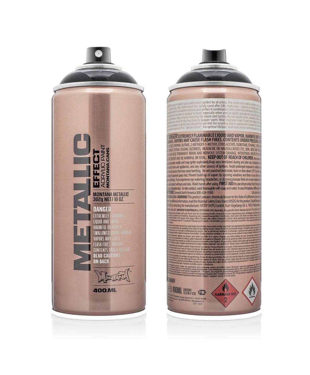 Montana Metallic Spray 400 ml – brylantowy lakier w sprayu do wielu powierzchni (Black Metallic EMC9000)