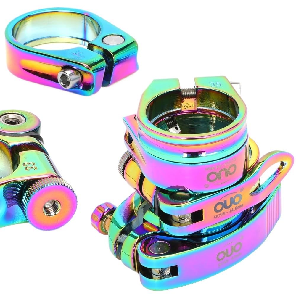 Colliers De Selle Pour VéLo Collier de serrage selle coloré for tige vélo 28,6/31,8/34,9 mm(QC99 40mm clamp)