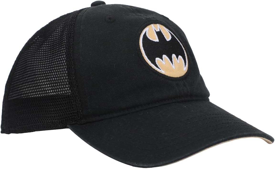 Batman Comic Book Superhero Flex Fit Black Logo Hat