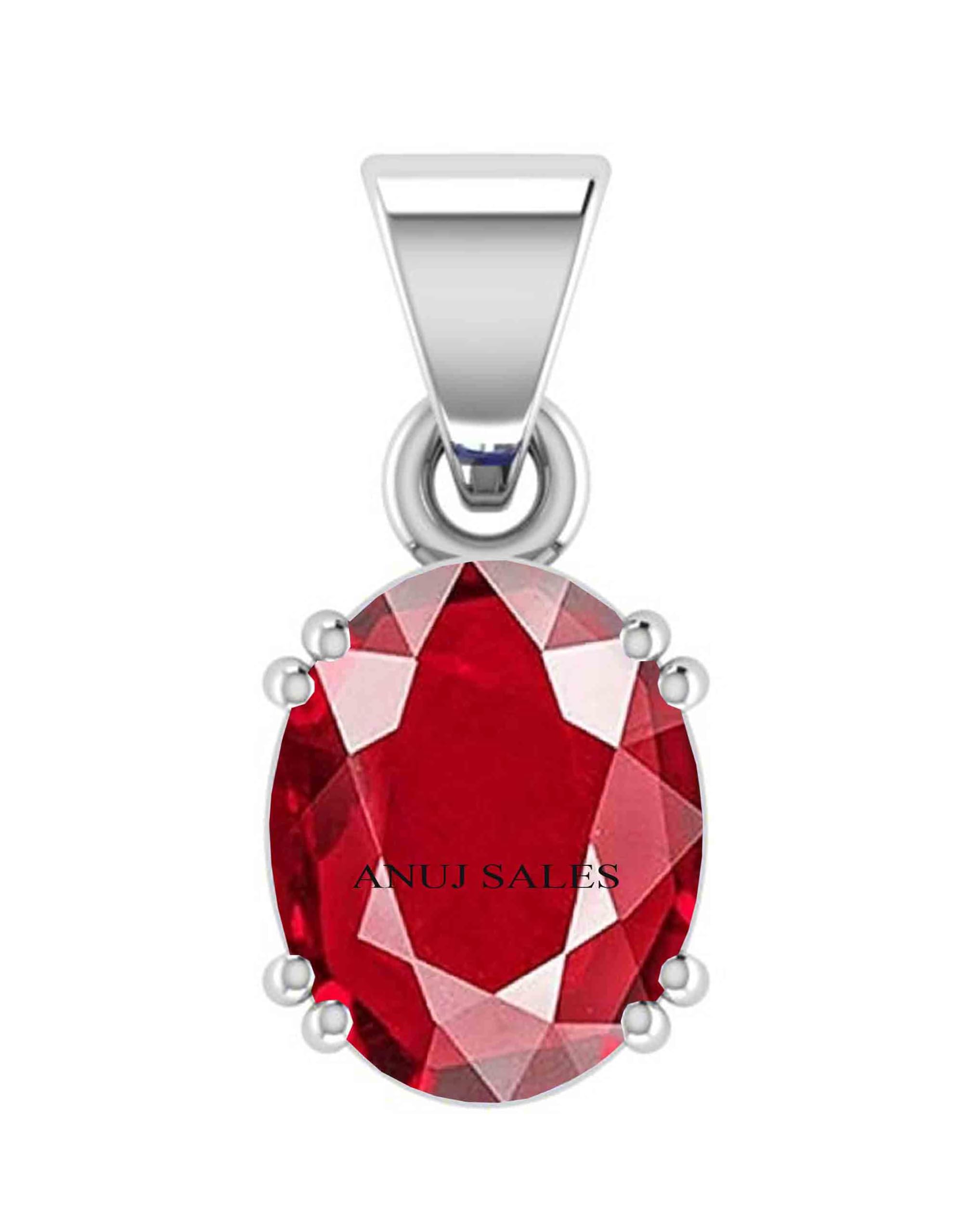 Ruby Pendant 8.25 Ratti Certified Burma Ruby Astrological Purpose Panchdhatu Silver Plated Pendant Locket for Men and Women-image-48