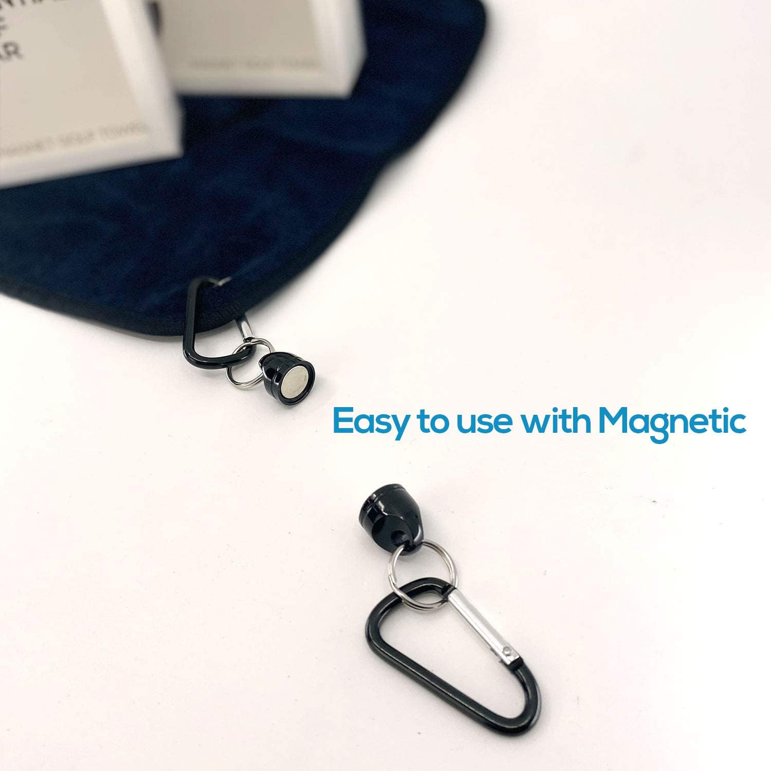 review Essential Golf Gear Premium Magnet Golf Towel, Thick Microfiber Magnetic Carabiner, Easy to use with Magnetic Gift Box 10x10.5 inches