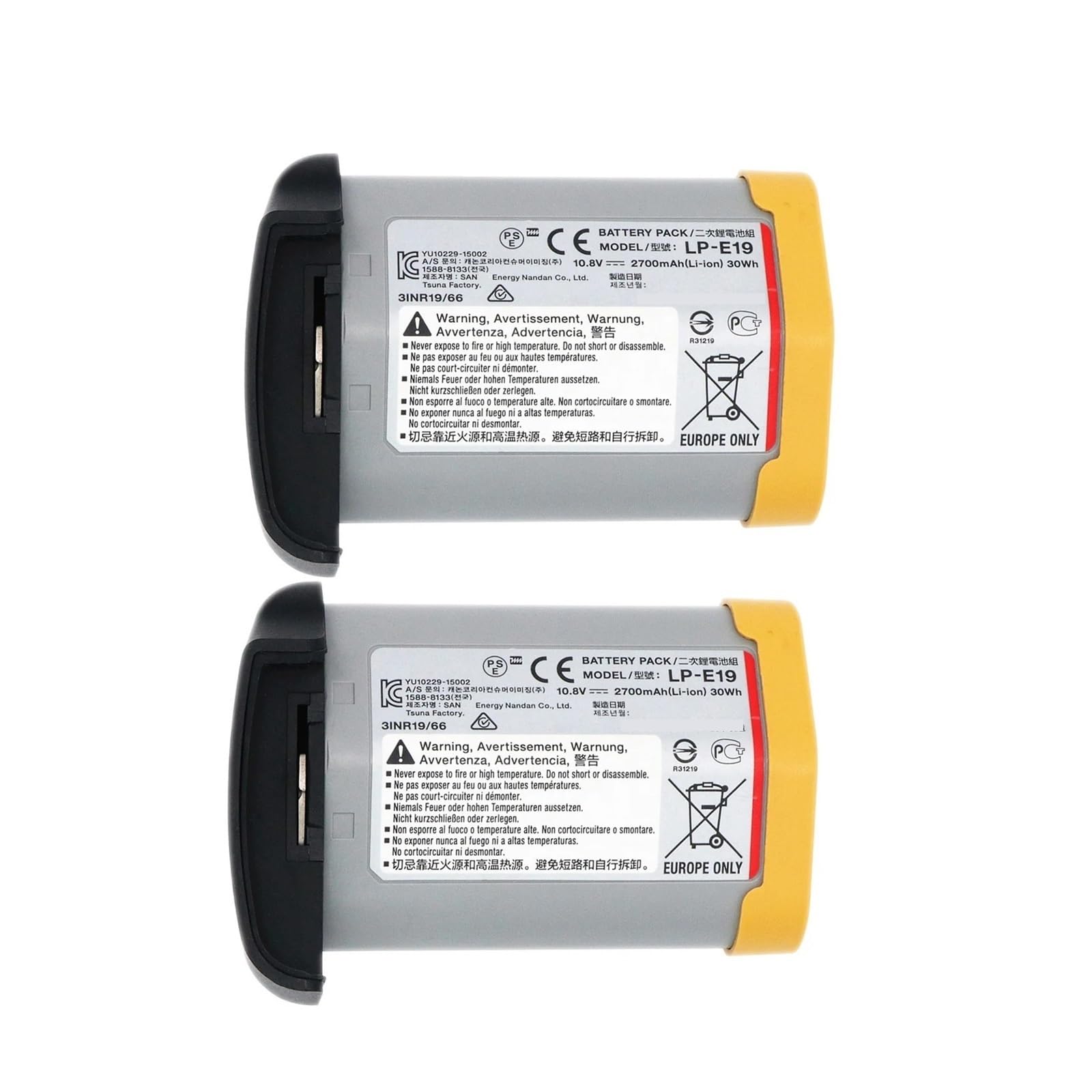 Batterie LP-E19 LPE19 10,8V 2700MAh Compatible Canon 1DX Mark II III IV 1DS Appareil Photo