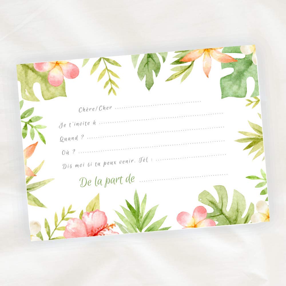 Naïris Bijoux Lot De 8 Cartes Invitation Anniversaire Enfant