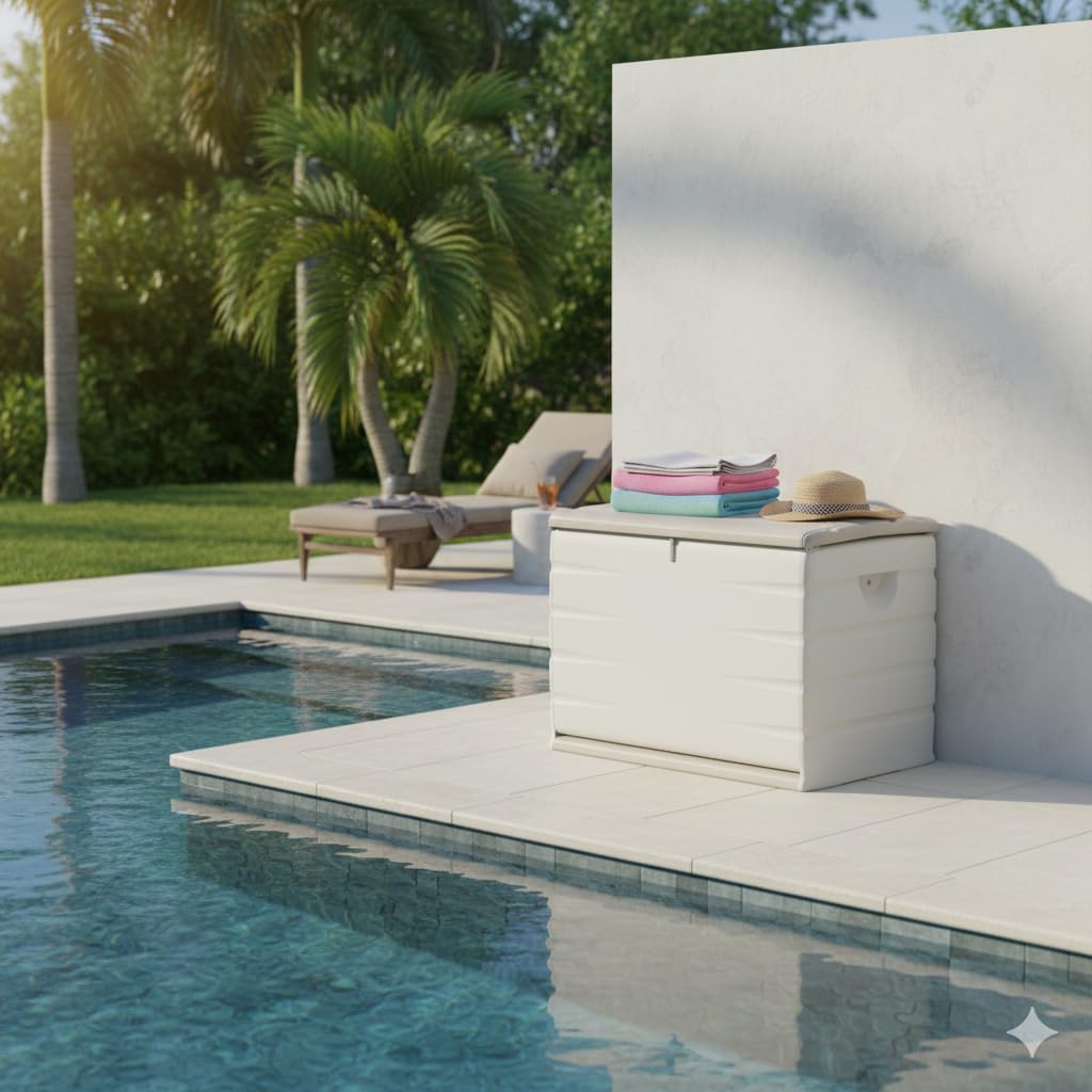 Recamania Coffre de jardin 260 litres - Coffre d'extérieur multifonction pour terrasse et balcon 80 x 61 x 53 cm