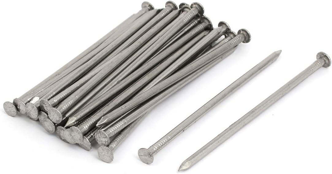 4 Inch Fastener Length 316 Stainless Steel Cement Wood Sliding Nail Silver Tone 30pcs Model:97as432qo53