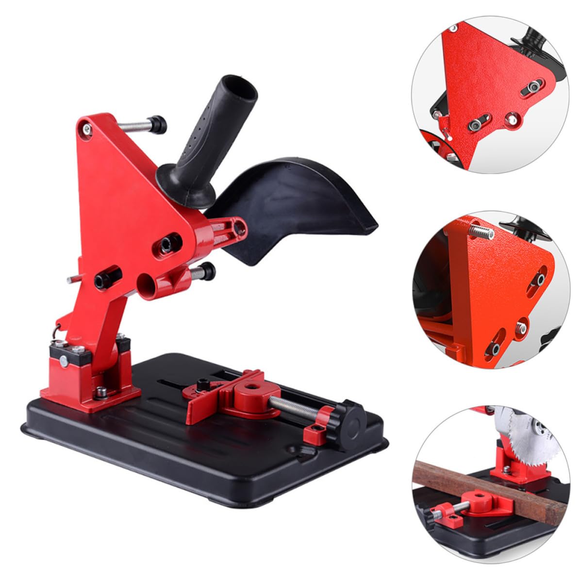 Soporte para Amoladora Angular de Escritorio en Aleación de Aluminio Ligero y Hierro Resistente para Uso Multifuncional en Corte y Lijado