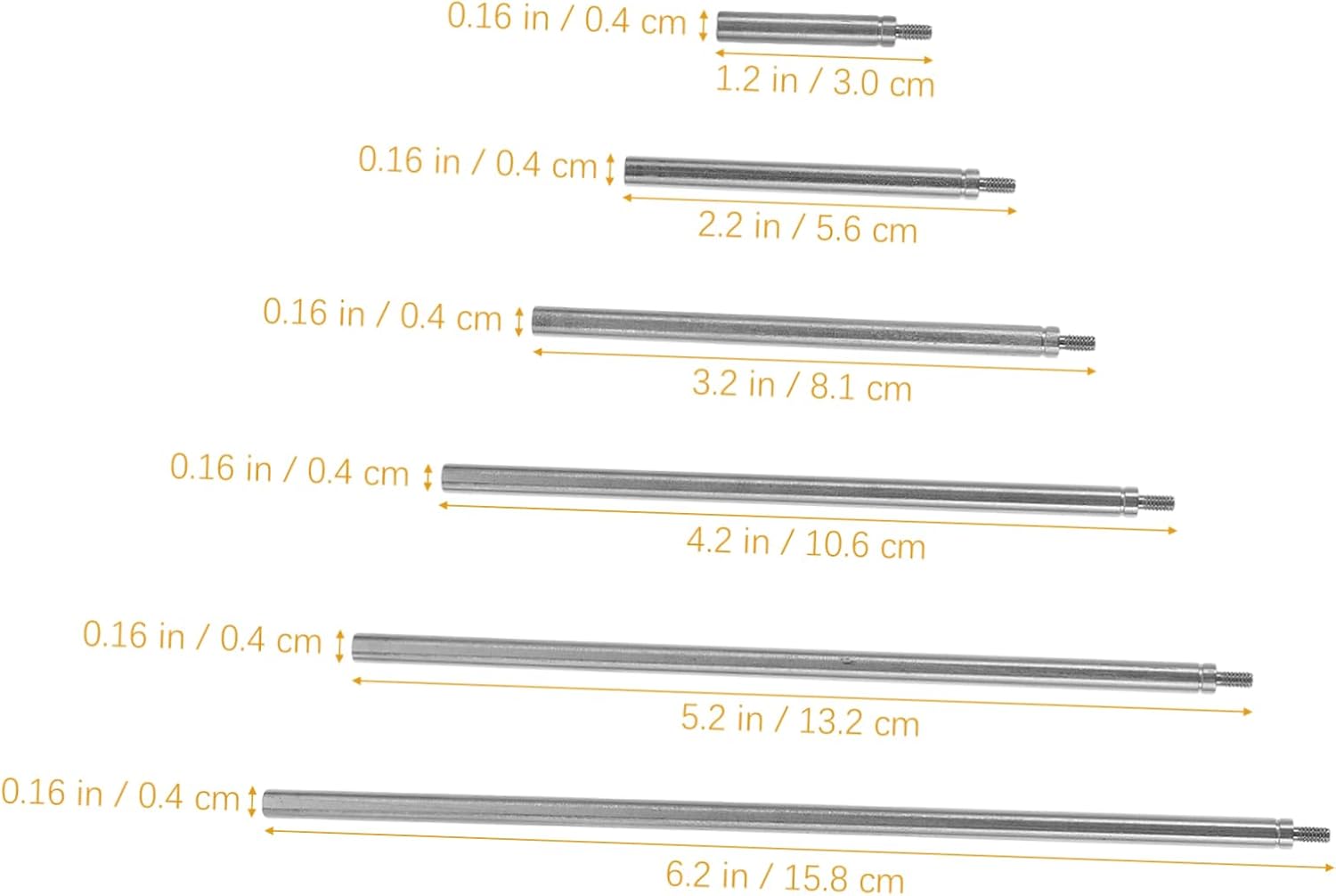 1Set Dial Indicator Extension Rods Durable Replacement Stems for Digital Indicator Precision Measuring Tool for Machinists and DIY Enthusiasts
