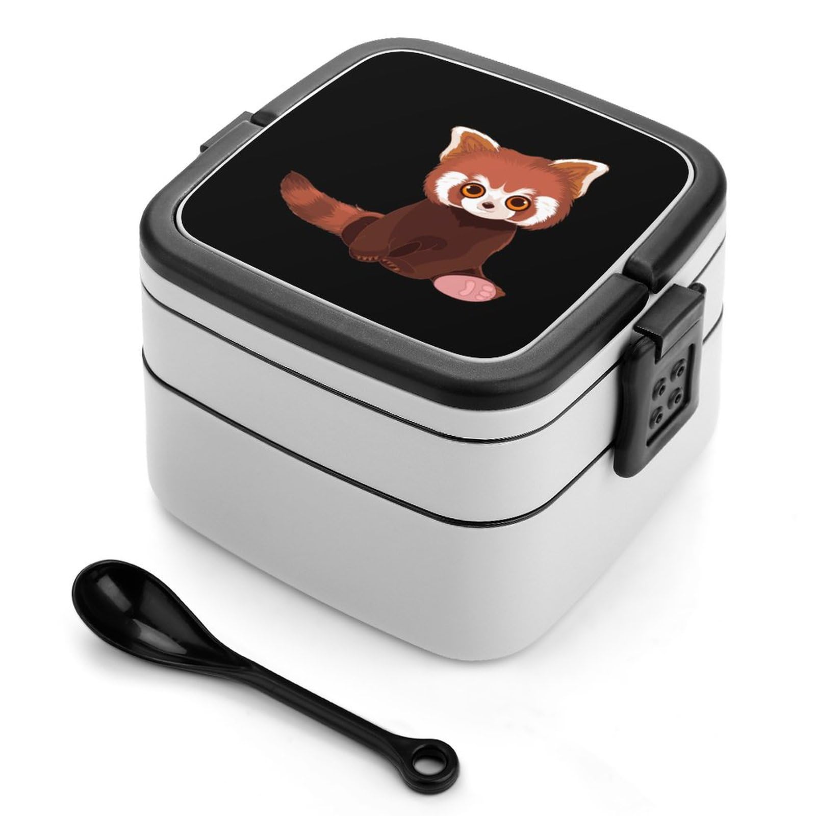 Red Panda Portrait Adult Bento Box Double Layer Lunch Box Lunch Container for Work Camping