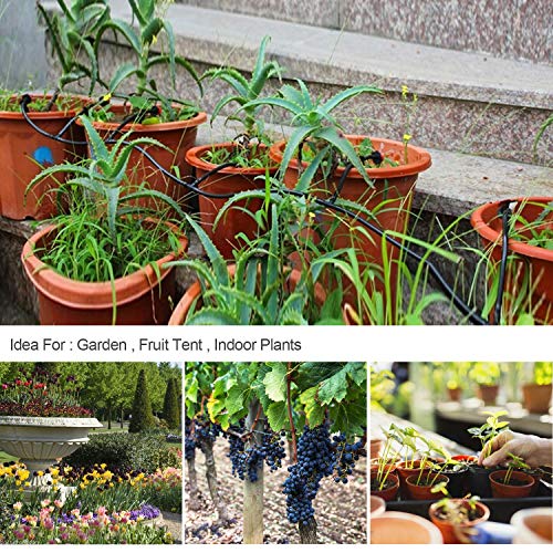 Flantor Drip Irrigation Kit, Garden Irrigation System 1/4" Blank Distribution Tubing Watering Drip Kit/Diy Saving Water Automatic Watering System For Garden, Greenhouse, Flower Bed, Patio, Lawn #TOP5