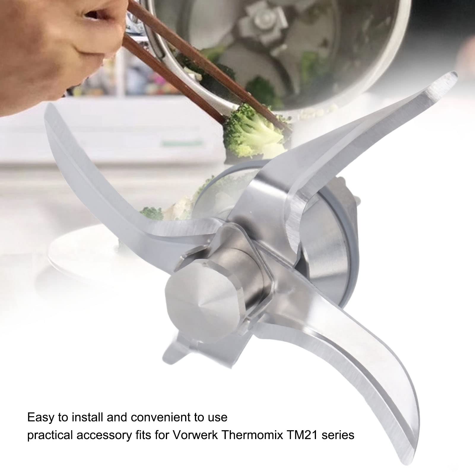 Lama Frullatore per Tm21 Accessori di Ricambio in Acciaio Inox per Frullare, Parti di Ricambio per Frullatore a Immersione
