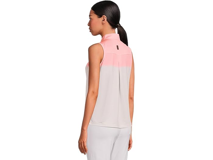 Dotted Up Print Sleeveless Polo - Image 4