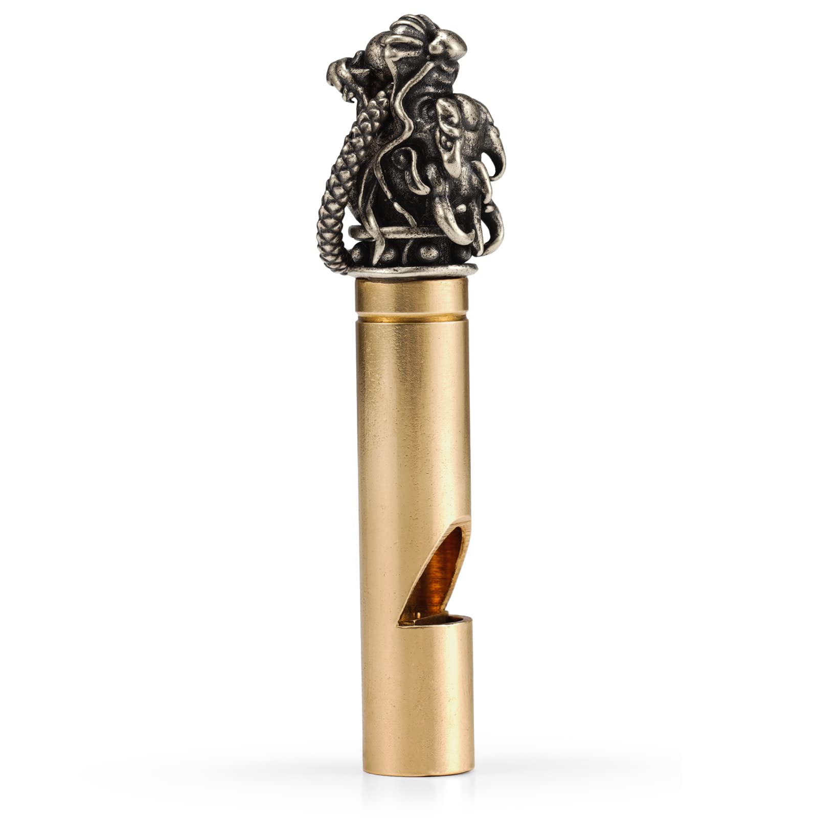 HorixGear Emergency Whistle,EDC Safety Whistles for Women and Kids,Loudest Brass Whistle, Survival Whistles for Hiking,Camping,Pets Training(1pc)