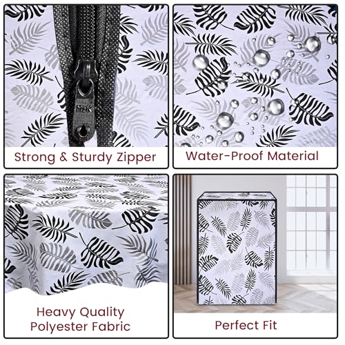 Image of Star Weaves Polyester Front Load Washing Machine Cover | Waterproof & Dustproof Protector | Compatible with LG 8 Kg & 9 Kg | Durable & Easy to Clean (Size - 61X61X86 Cm)
