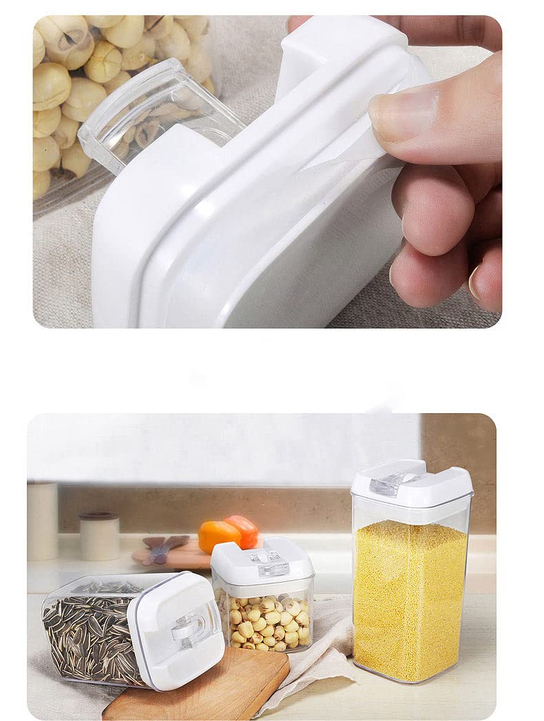 Rosenstein & Söhne contenitori per alimenti in plastica: set da 6 Contenitori per alimenti, in 3 dimensioni, ermetico, impilabile (scatola porta, contenitore cibo gatti)