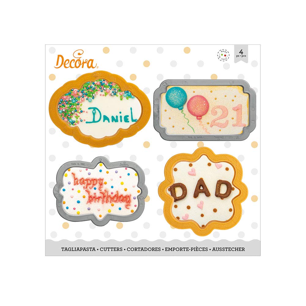 DECORA COD. 0255087 KIT 4 EMPORTE-​PIÈCES EN PLASTIQUE CADRES