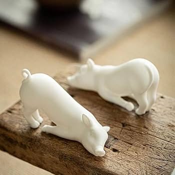 Amazon.co.jp: 眠くたまらない 白い豚 置物 オブジェ 動物 おしゃれ Amazon.co.jp: 眠くたまらない 白い豚 置物 オブジェ 動物 おしゃれ