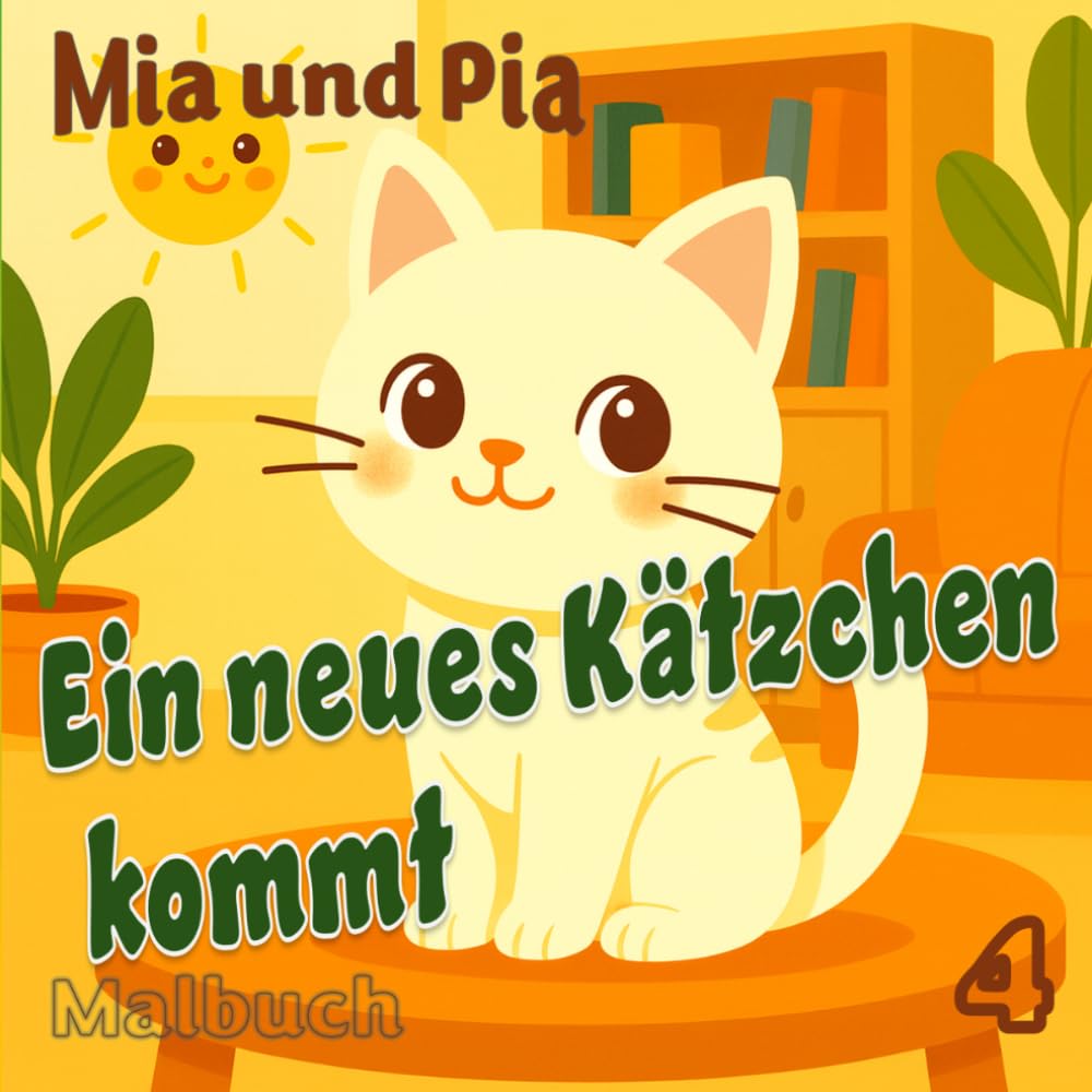 Mia und Pia - Ein neues Kätzchen kommt - Band 4: 46 Ausmalseiten mit Kätzchen + spannende Katzen-Fakten – Malspaß und Wissen für Kinder