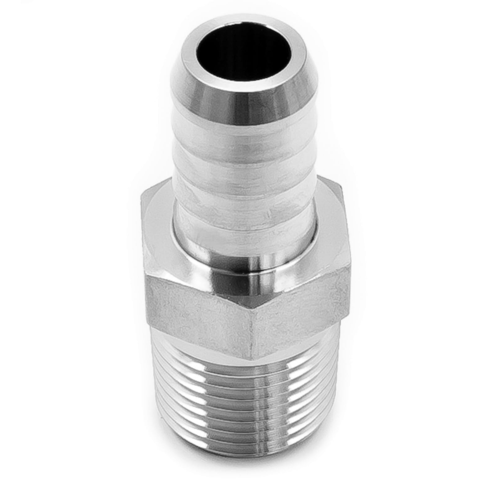 4 szt. Króciec do węża 3/8 cala na męski adapter NPT 3/8 cala — prosta złączka próżniowa, stal nierdzewna 304(1/2inch Male NPT-3/8inch Hose)