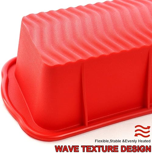 Miniatura 2 de Juego de 3 moldes de silicona antiadherentes para pan y pan, sin BPA y aptos para lavavajillas, moldes de silicona para hornear para pan casero,