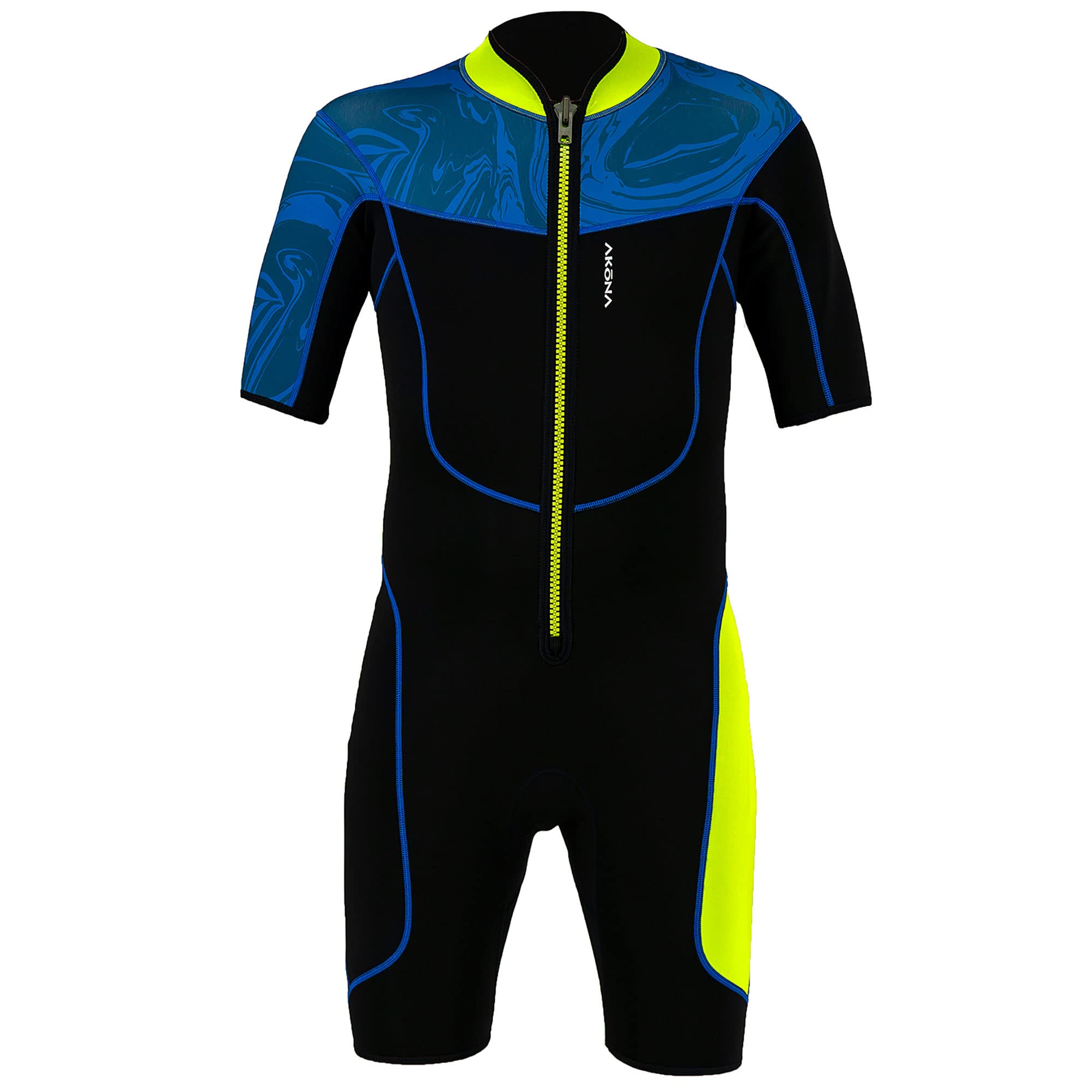 Amazon.com: AKONA Men's Tropic Shorty Front Zip 3/2mm Wetsuit