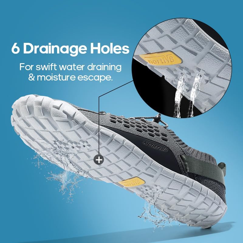 NORTIV 8 Men's Water Shoes Barefoot Athletic Lightweight Sports Aqua Shoes Outdoor Swim Fishing Hiking Diving Surf Walking Water Shoe TREKMAN - Image 4