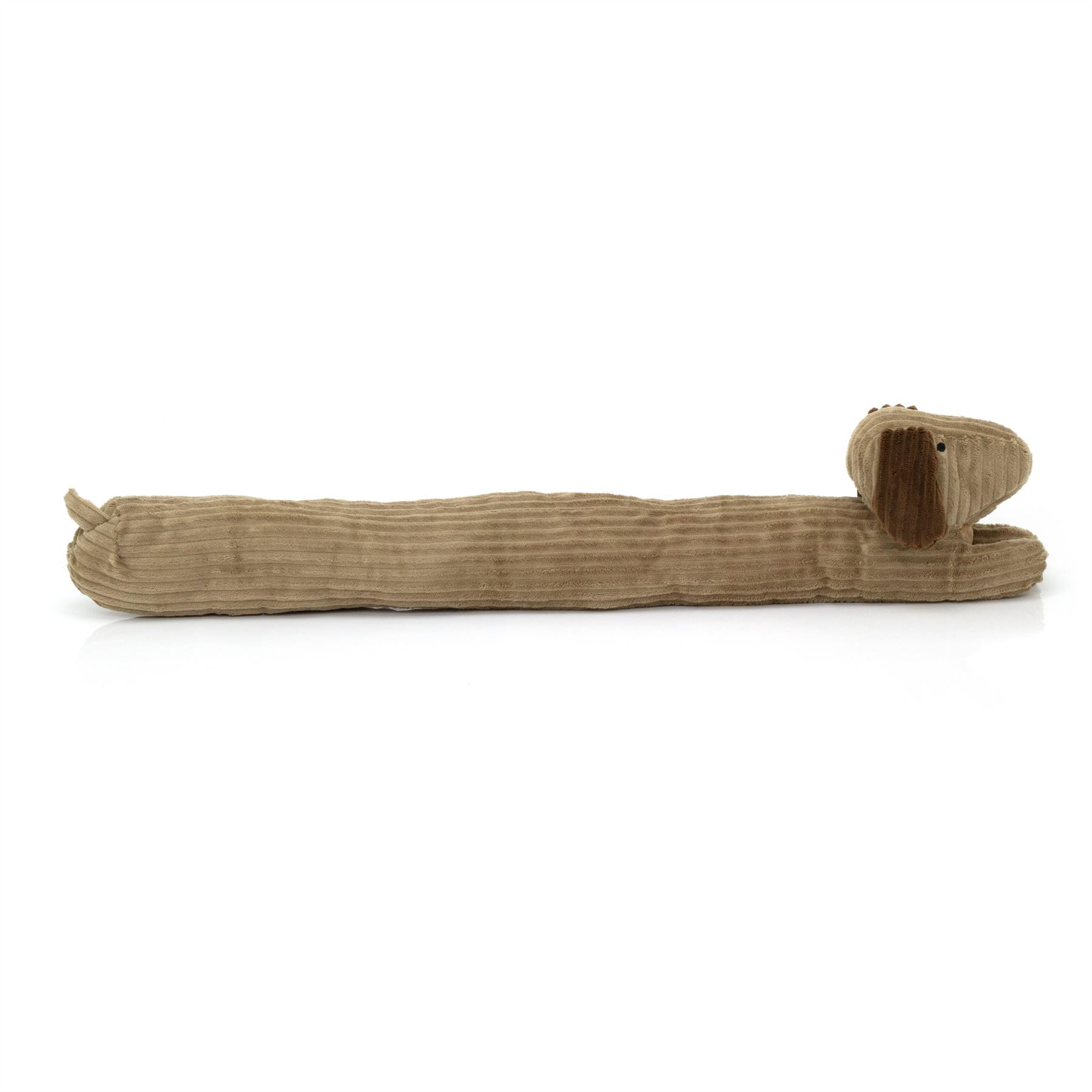 Brown Dog Draught Excluder | Ribbed Corduroy Fabric Dog Draft Excluder Animal Door Draught Excluder | Draught Excluder for Doors Door Draught Cushion - 85cm