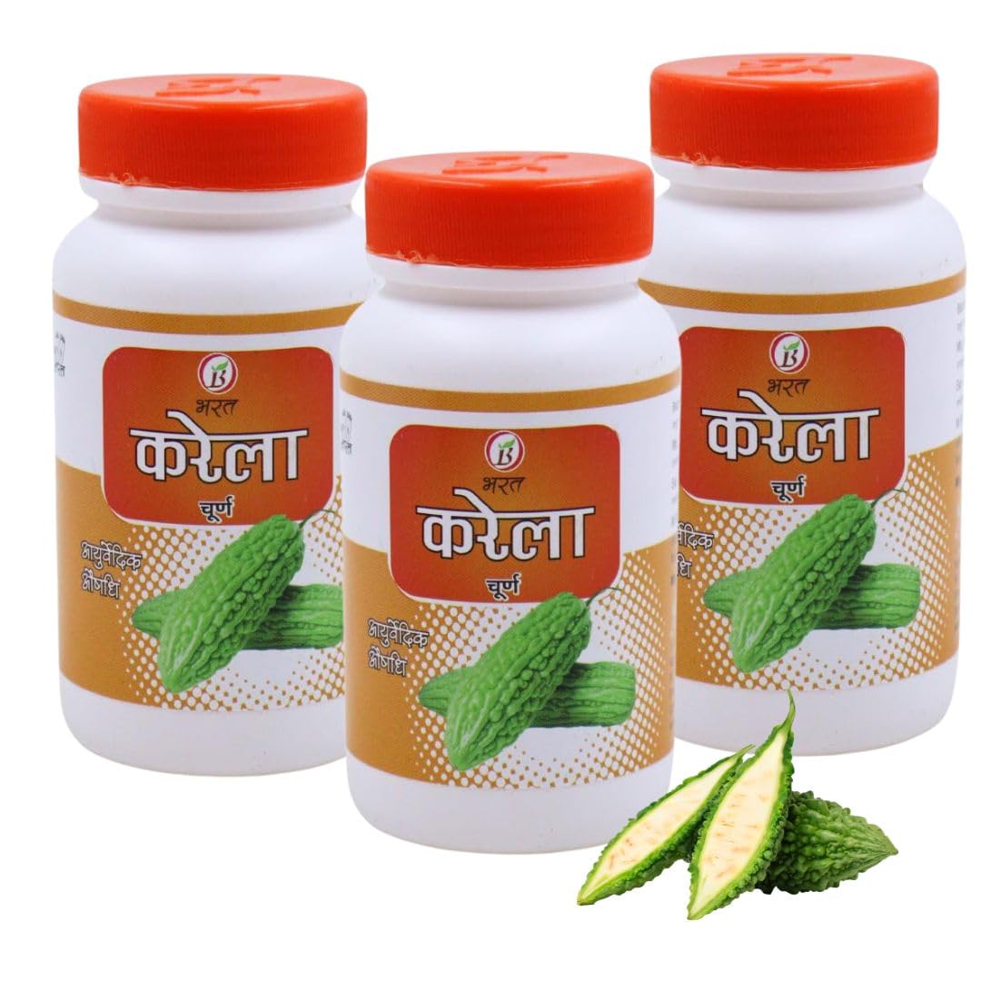 Bharat Ayurvedic Aushadhalay Karela Powder Churan Pure & Natura 100GM Pack of 3