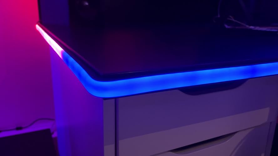Govee RGBIC Striscia LED Neon Da Gaming 5m - 42 Segmenti, 84 LED/m, Tagliabile, Compatibile Razer Chroma, Controllo App E Voce, 11 Modalità Musicali - 3