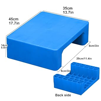 Plastic Pallets, Basement Pallet, Small Moisture Proof Pad, Stackable Modular Lightweight Floor Pallet, Two Corners HDPE Moisture-Proof Pad, for Warehouses Factory Workshop(Black)