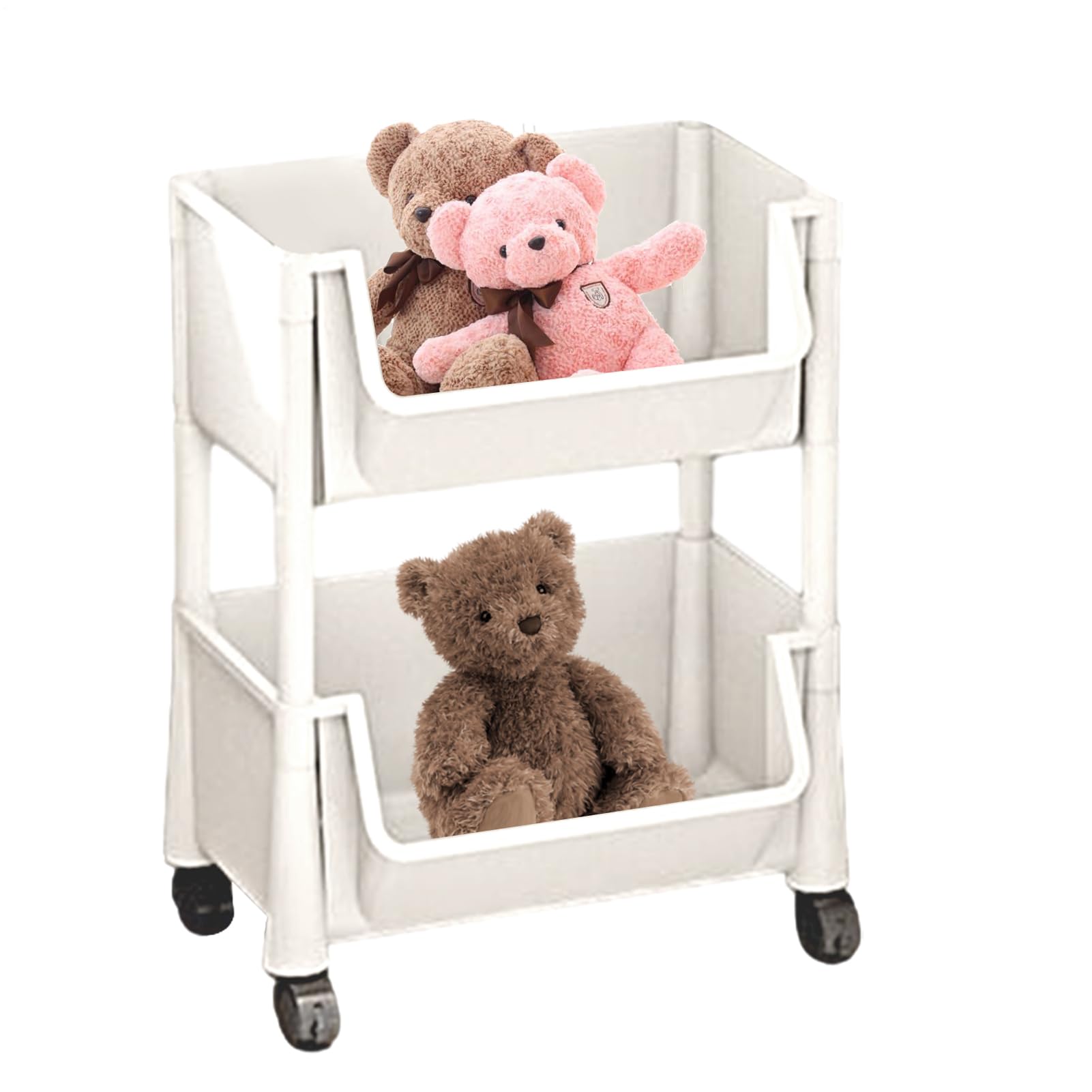 Genérico Rolling Trolley - Asientos en Varios Pisos | Organizador de Carro de ROP | Roll Carryys en Varios Niveles para Libros | Juguetes, papelería y bocadillos organizadores para pequeños