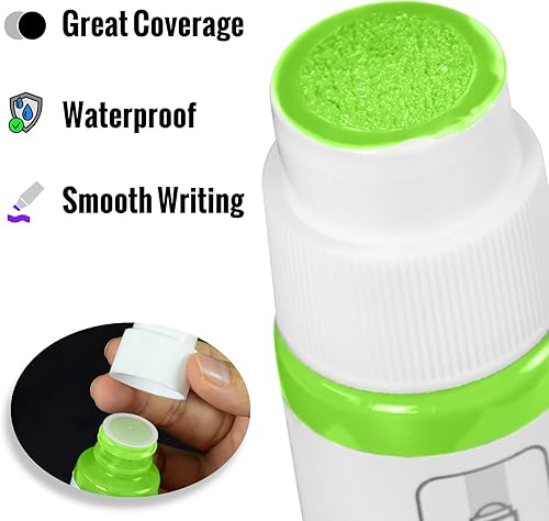 Miniatura 10 de FansArriche Marcadores de graffiti, punta redonda jumbo de 0.709 in (2.0 fl oz2 onzas), marcadores de pintura acrílica a base de agua para arte,