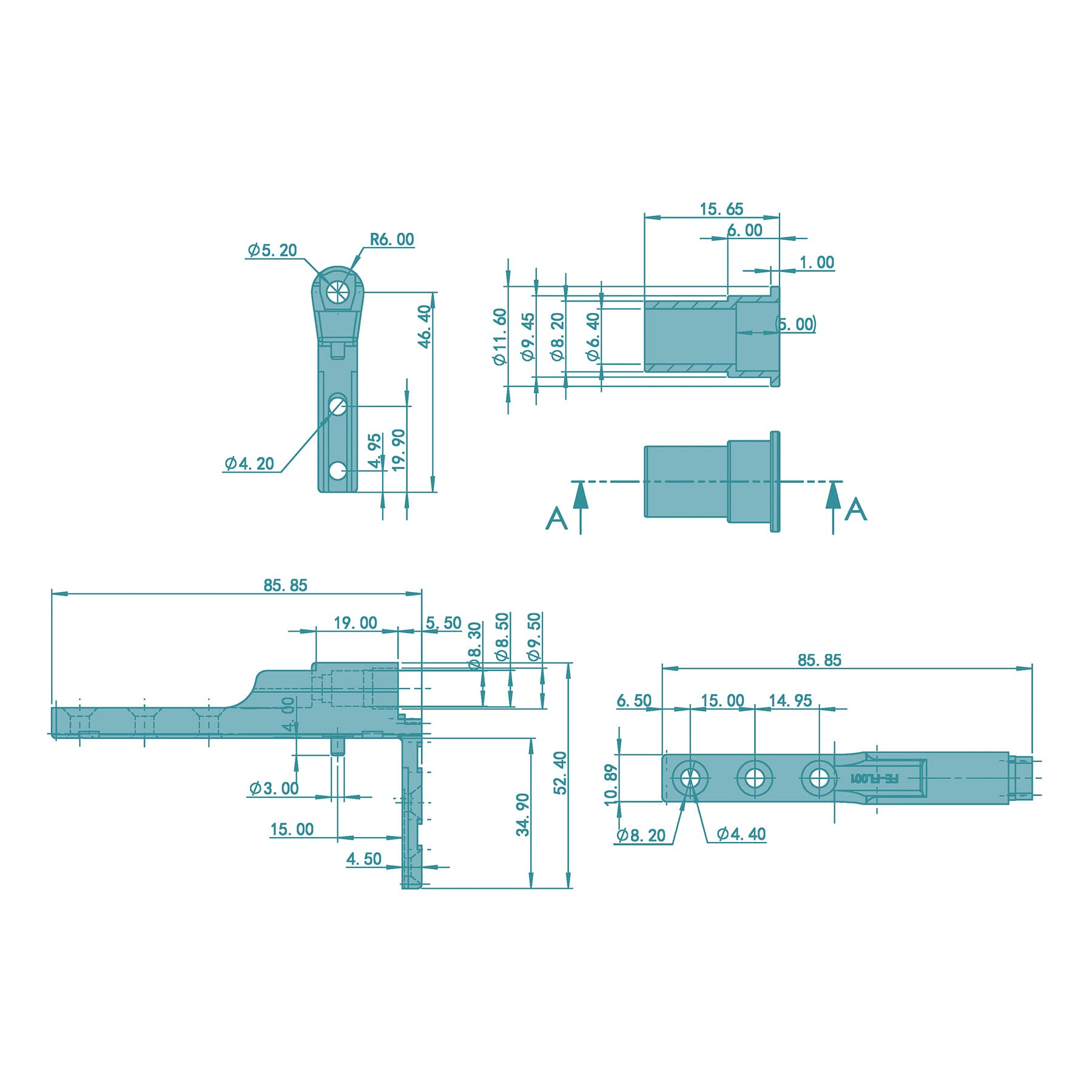 Juego de rodamientos de esquina FE-EL001 + rodamientos FE-FL001 para AUBI A300 universal