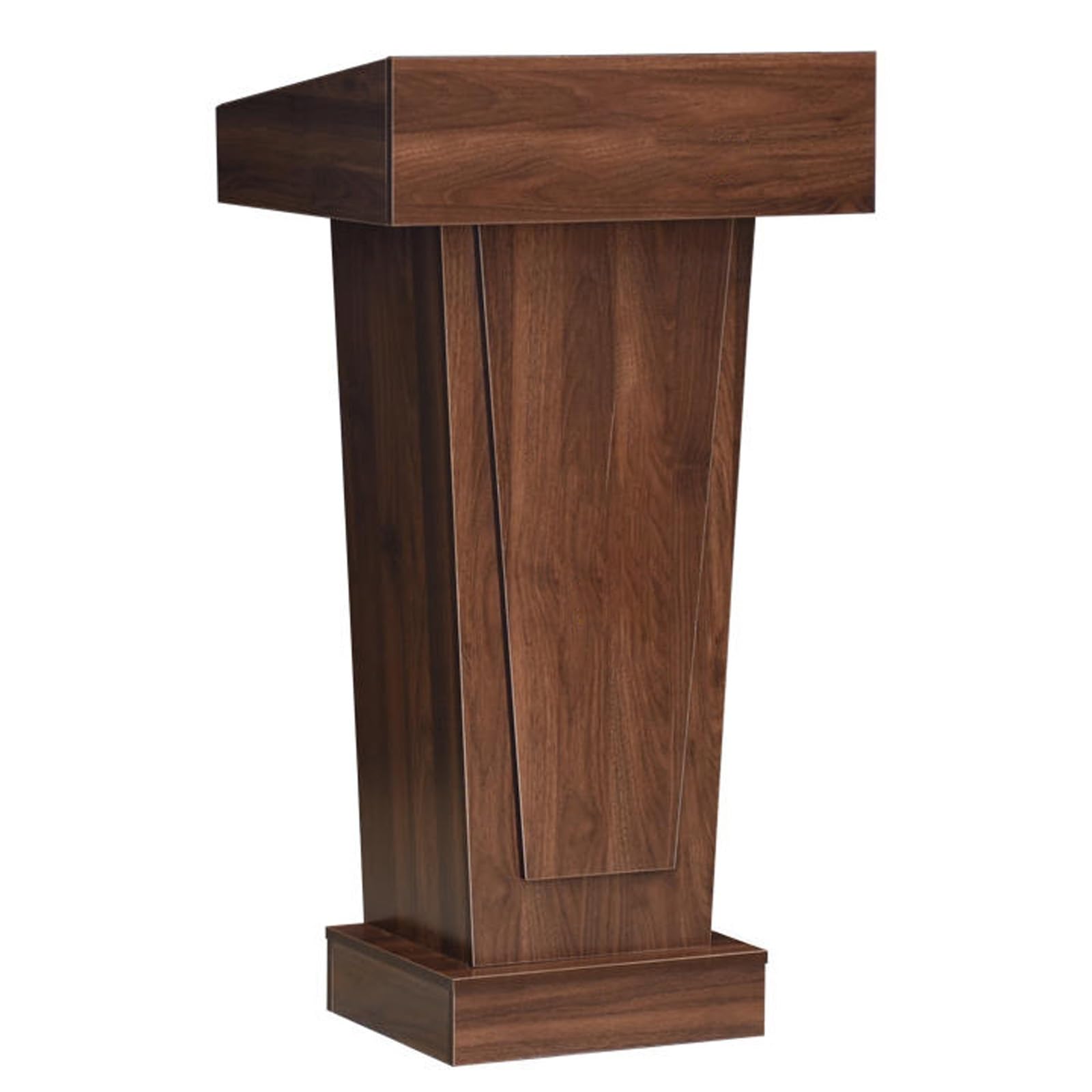 Pupitre de Conférence en Bois, Podium Debout, Pupitre Moderne avec Étagère de Rangement pour Salle de Classe, Conférence, Mariage et Plus 60 X 48 X 113cm