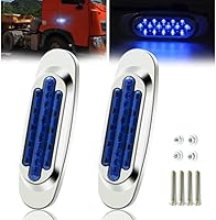 Vista 1 de 2 luces LED de marcador de remolque de 16 LED, luz de espacio para montaje en superficie, 5.9 pulgadas, impermeable, sellada, luz indicadora