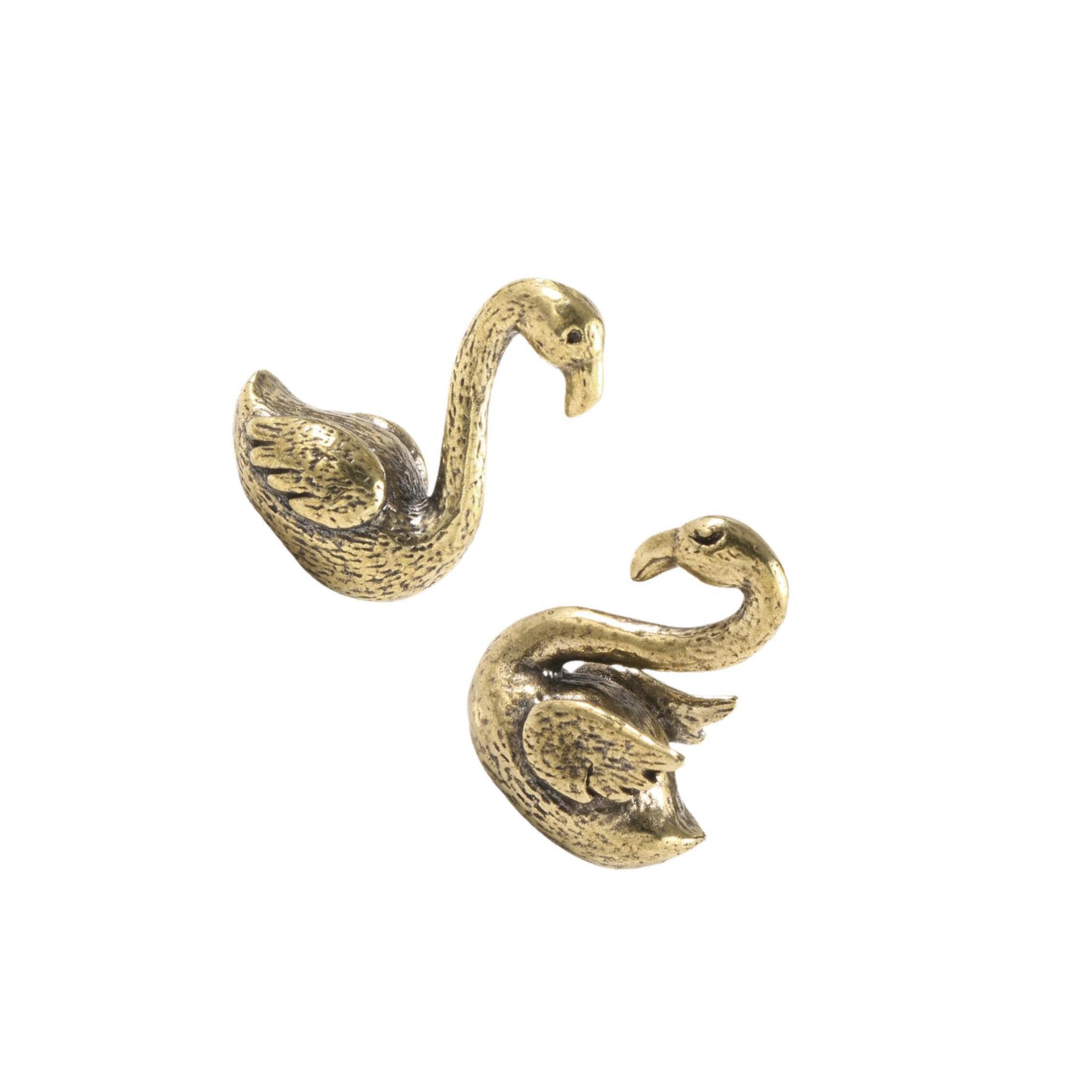 TWISAXC Brass Flamingo Couple Decorative Statues Delicate Craftsmanship Flamingo Couple Figurines Craftsmanship Bedroom