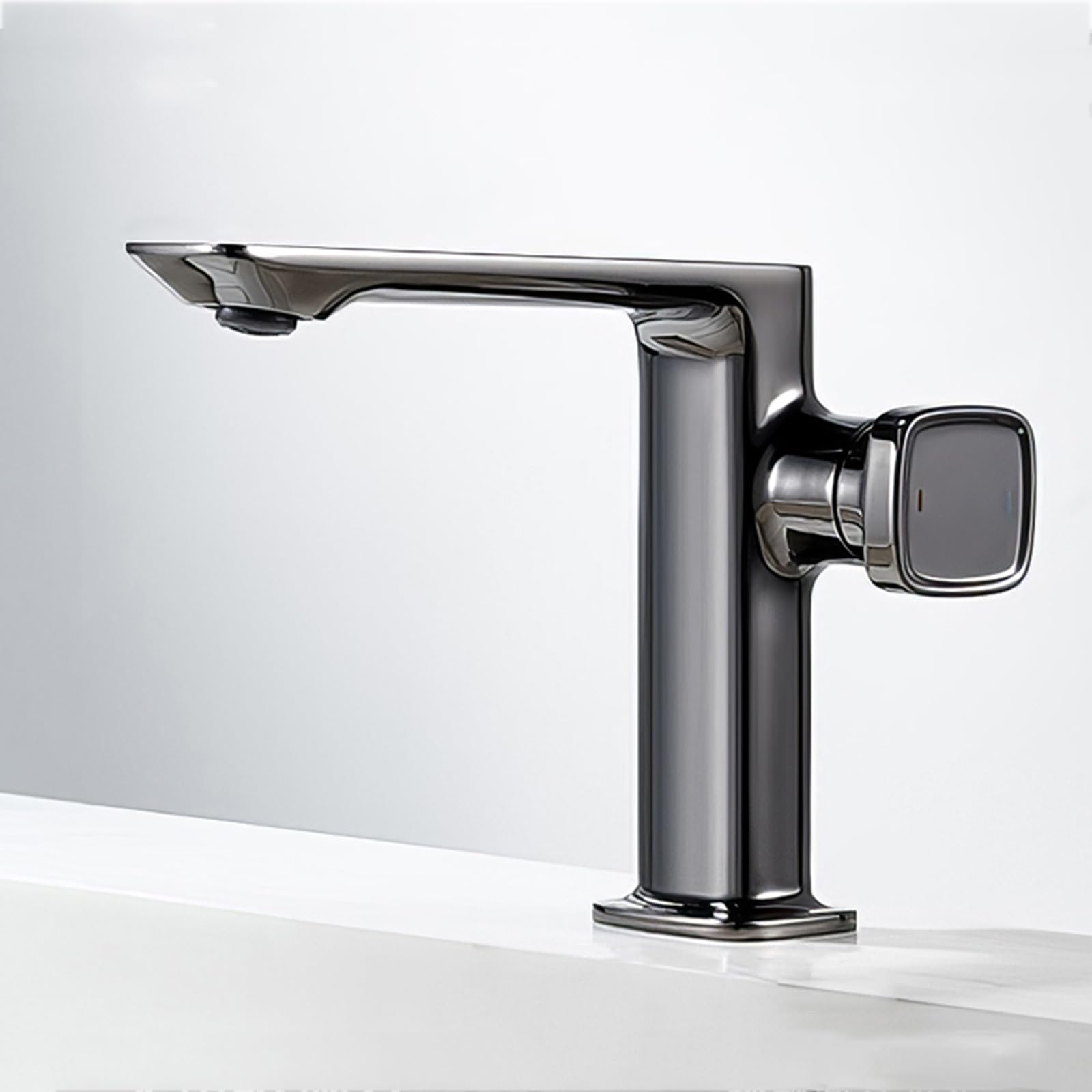 ANVLOJRIH Bathroom Sink Mixer Taps 1 Hole Black Hot and Cold Brass Bathroom Basin Mixer Tap 1 Hole