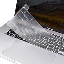 Justec Premium Keyboard Cover Fit with 2020 MacBook Pro 13 inch A2338 M1 A2289 A2251 & 2019 MacBook Pro 16 inch A2141 with Touch ID & Retina Display ( Transparent )