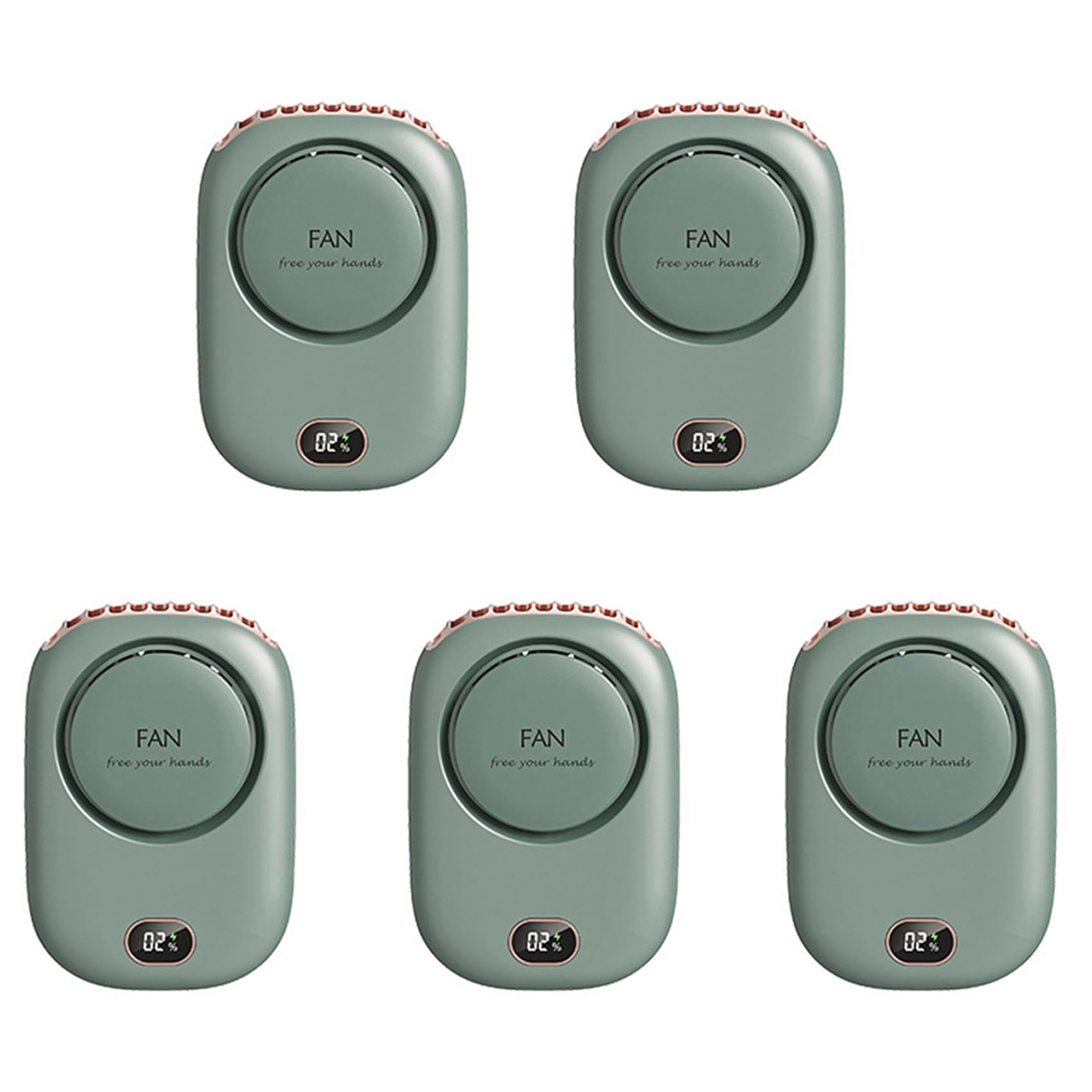 Hndhbfgrt 5X Fan Mini USB Cooler Rechargeable Ventilador Travel Handheld Portable Silent Small Electric Cooling Fans Green