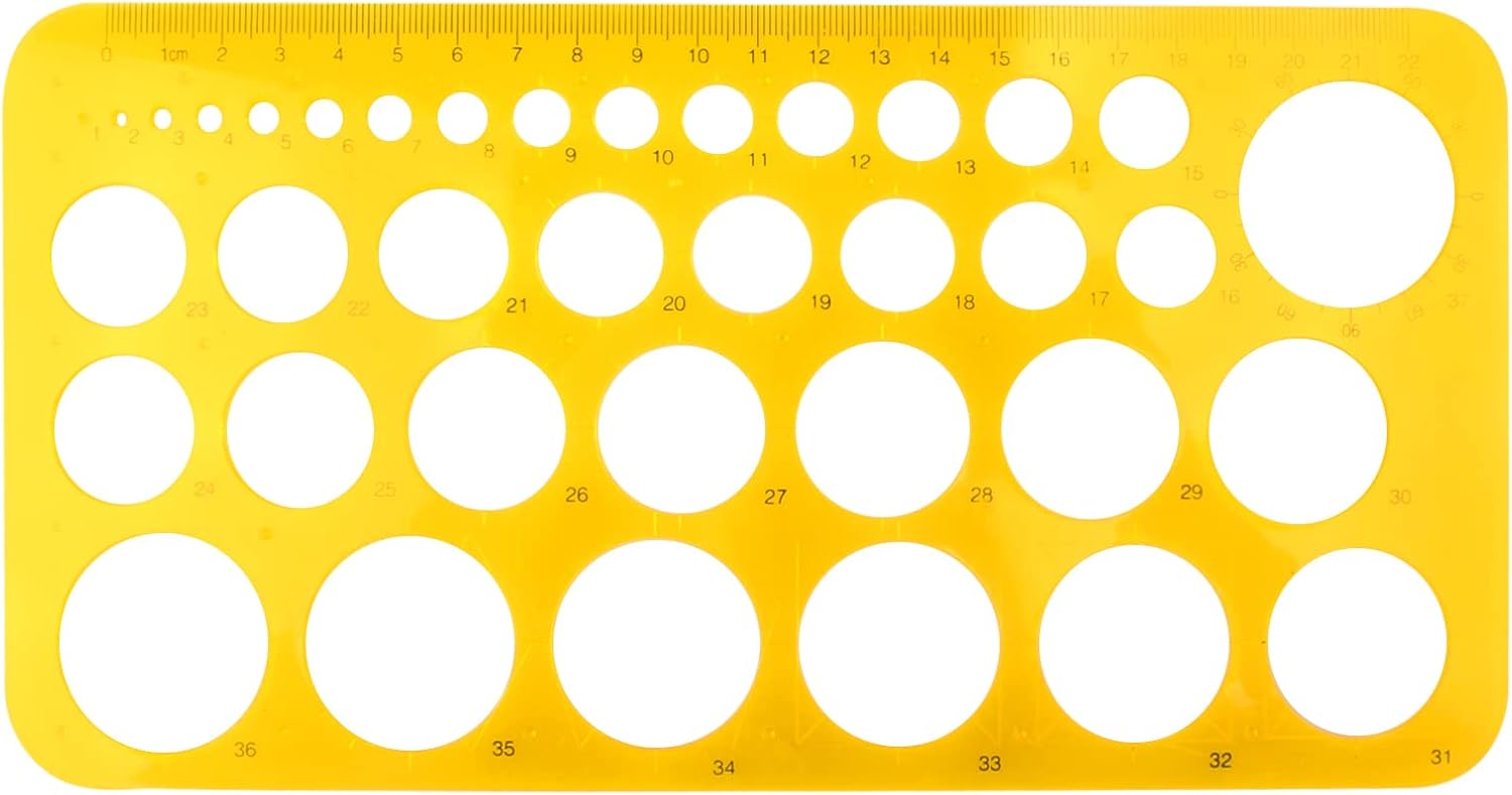 Circle Measuring Ruler with Stencil Template for Philippines | Ubuy