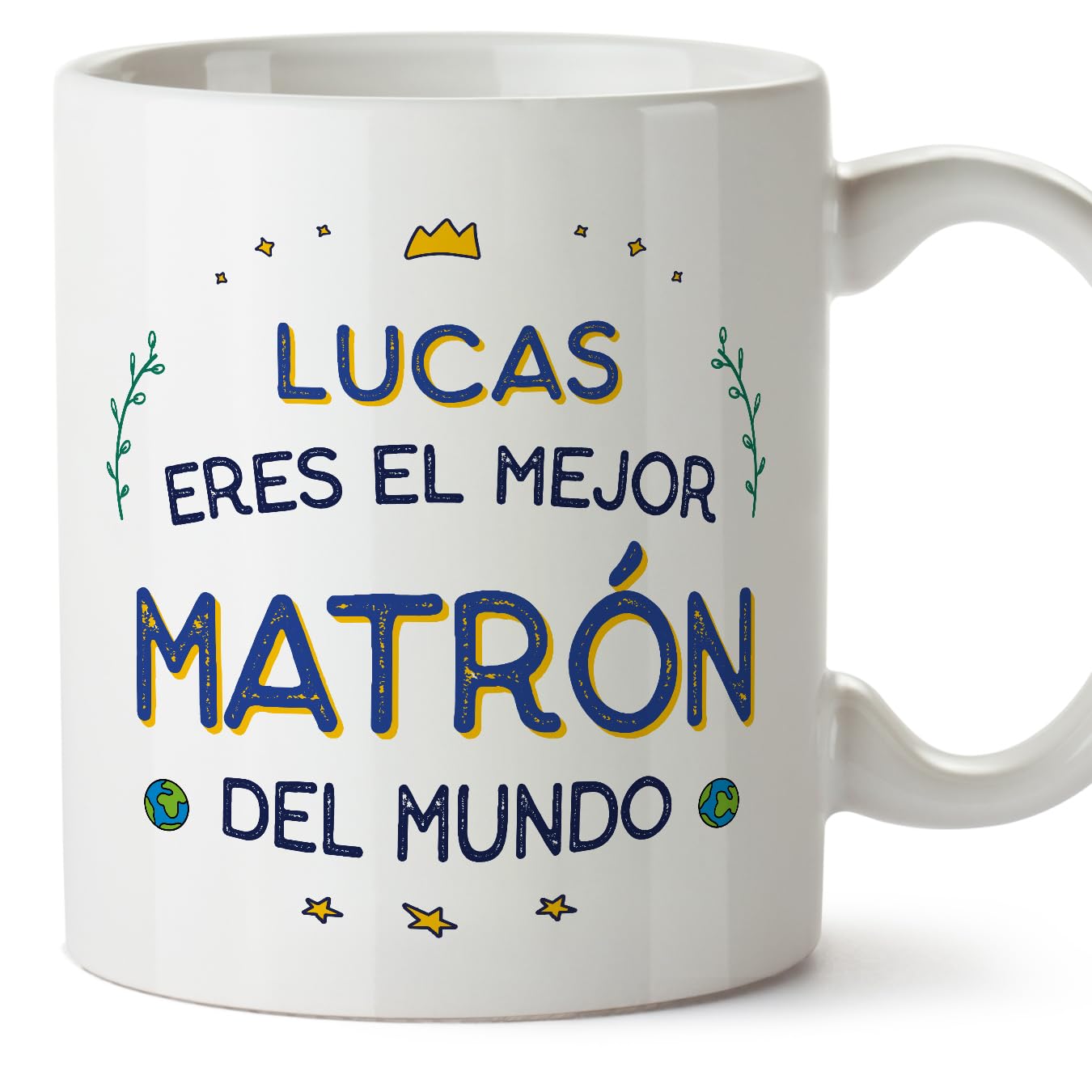 MUGFFINS Personalised Mug for Midwife Man - in Spanish - Mejor del Mundo - Funny Custom Gift for Colleagues - Ceramic 11oz Mug