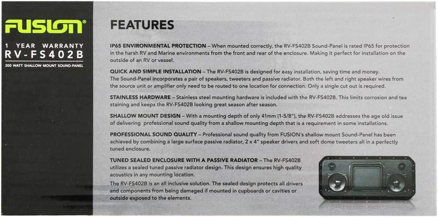 Hottest Sales Garmin RV-FS402B, Fusion, 4 Component Flat Speaker, Black (010-01791-00) Best Cyber Deals 🔥 Garmin RV-FS402B, Fusion, 4 Component Flat Speaker, Black (010-01791-00)