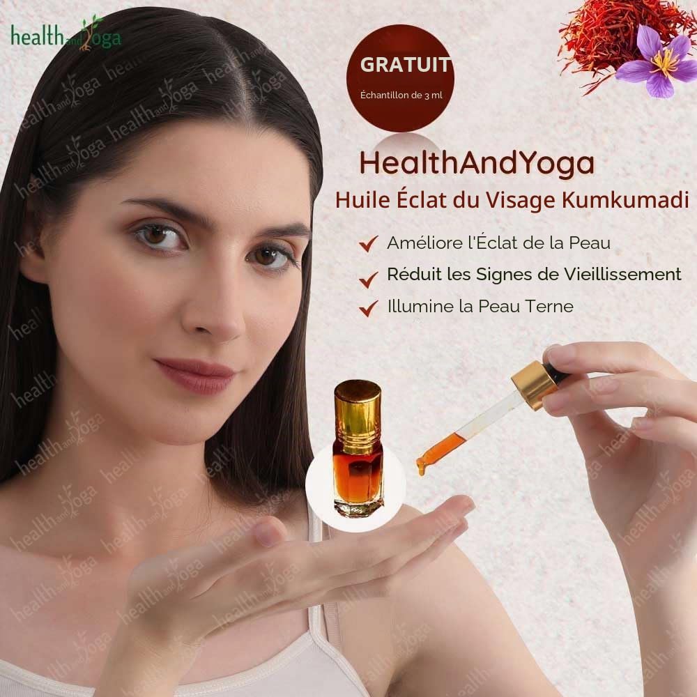 HealthAndYoga BronzLift Kansa Baguette – Capuchon en bronze des deux côtés – Flacon d'huile de beauté ajoutée pour le visage – Outil de beauté ayurvédique pour le visage, le cou et sous les yeux –