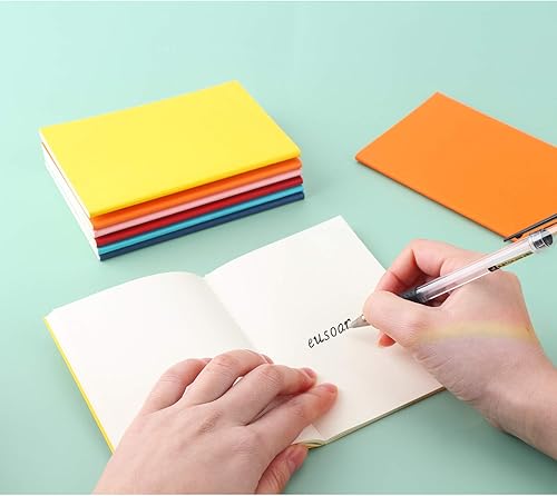 Miniatura 4 de EUSOAR Cuaderno en blanco, paquete de 24 cuadernos A6 de 3.9 x 5.5 pulgadas, 60 páginas sin forro, diario de viaje, juego de bloc de notas a granel,