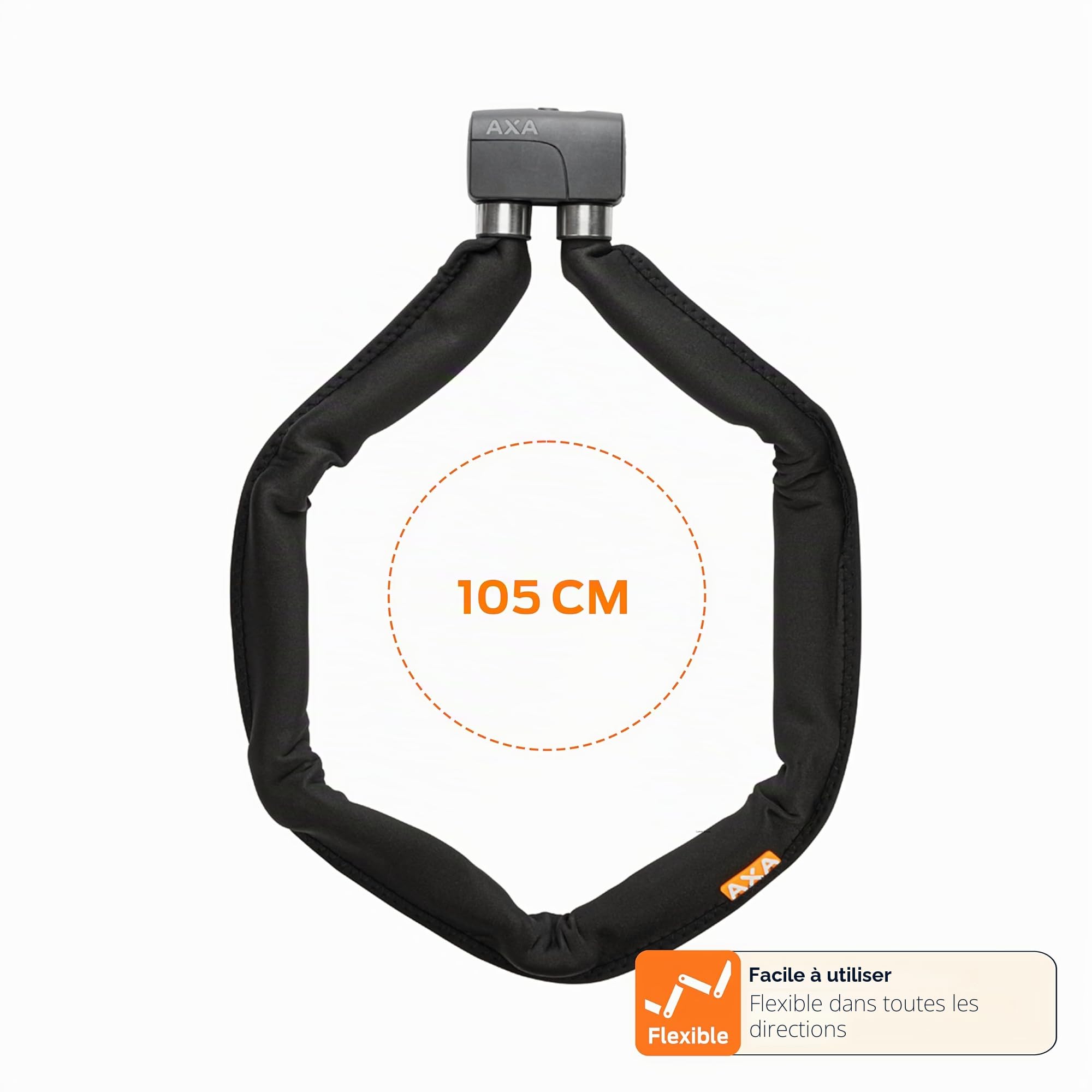 AXA Foldable 10-105 – Antivol Pliable pour vélo – Longueur 105 cm