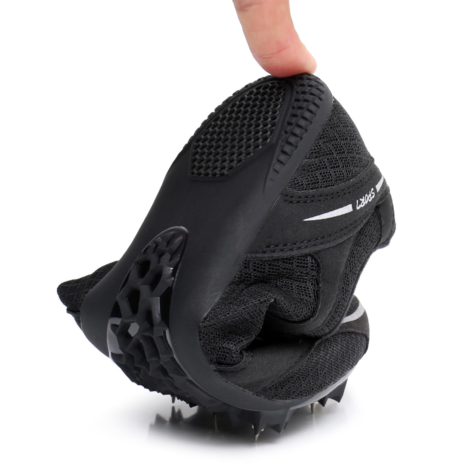 Zapatillas de Clavos Atletismo para Hombre con 7 Clavos Antideslizantes Zapatillas Deportivas para Sprint Velocidad Sprint Running