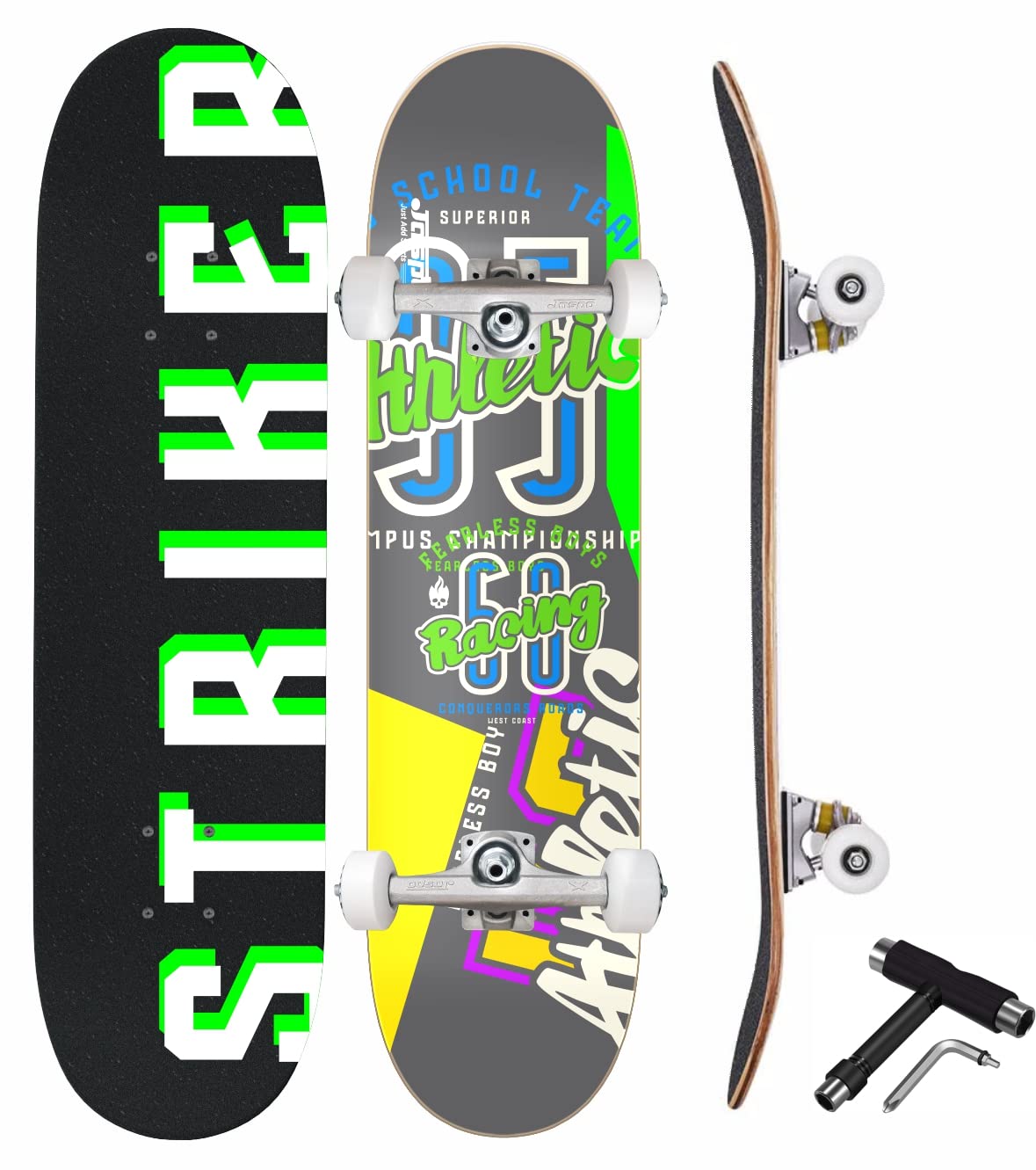 See full amazon price history chart for Jaspo Striker 31 x 8 Inches Canadian Maple 7-Layer Skateboard Complete Fully Assembled Kids/Boys/Girls/Youth/Adults – Made in India (Striker) Jaspo Striker 31 x 8 Inches Canadian Maple 7-Layer Skateboard Complete Fully Assembled Kids/Boys/Girls/Youth/Adults – Made in India (Striker) (B0B612SS8K) Amazon Price History, Amazon Price Tracker