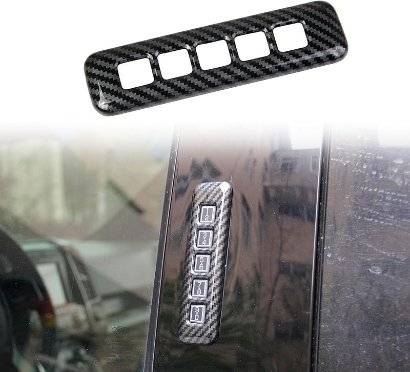 Moldura da Coluna da Porta com Acabamento Carbono para Teclado de Código Ford F-150 2015–2025 e F-250/F-350 2017–2025 – 1 unidade