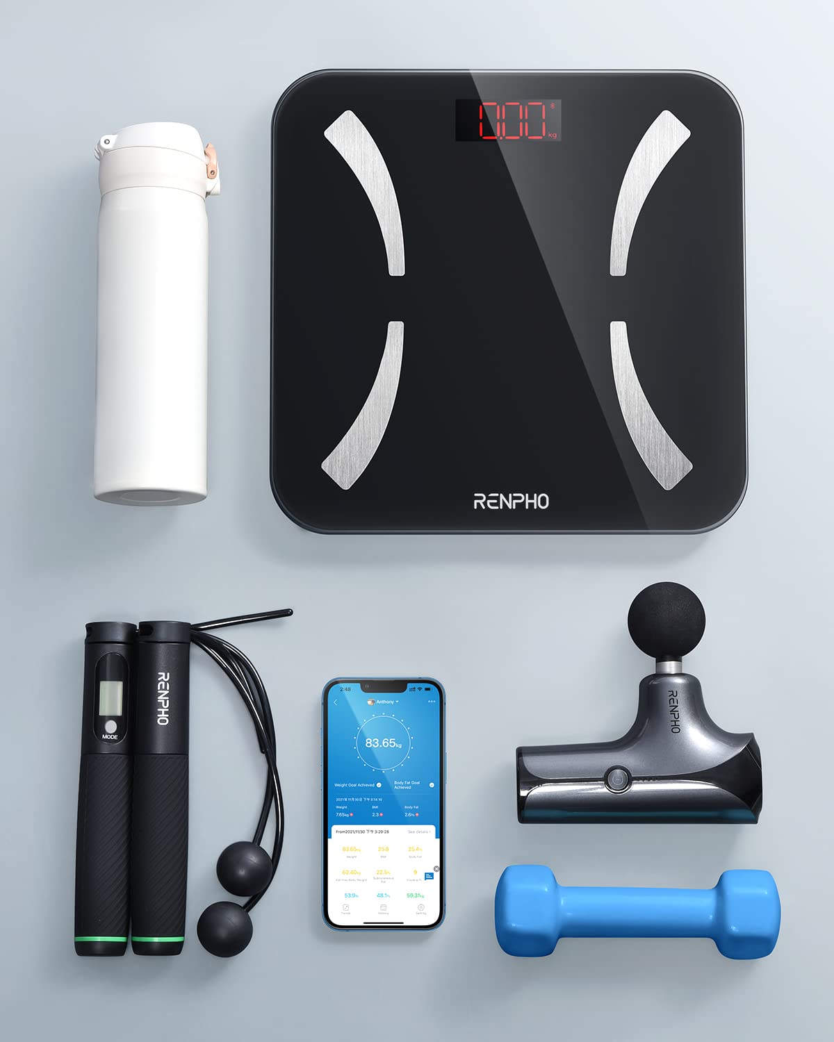 RENPHO Smart Body Fat Scale, Digital Bathroom Scale, Body Composition
